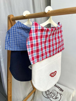 Camicia a Quadretti Rossa per Animali – Morbida Maglietta in Cotone con Colletto a Quadri