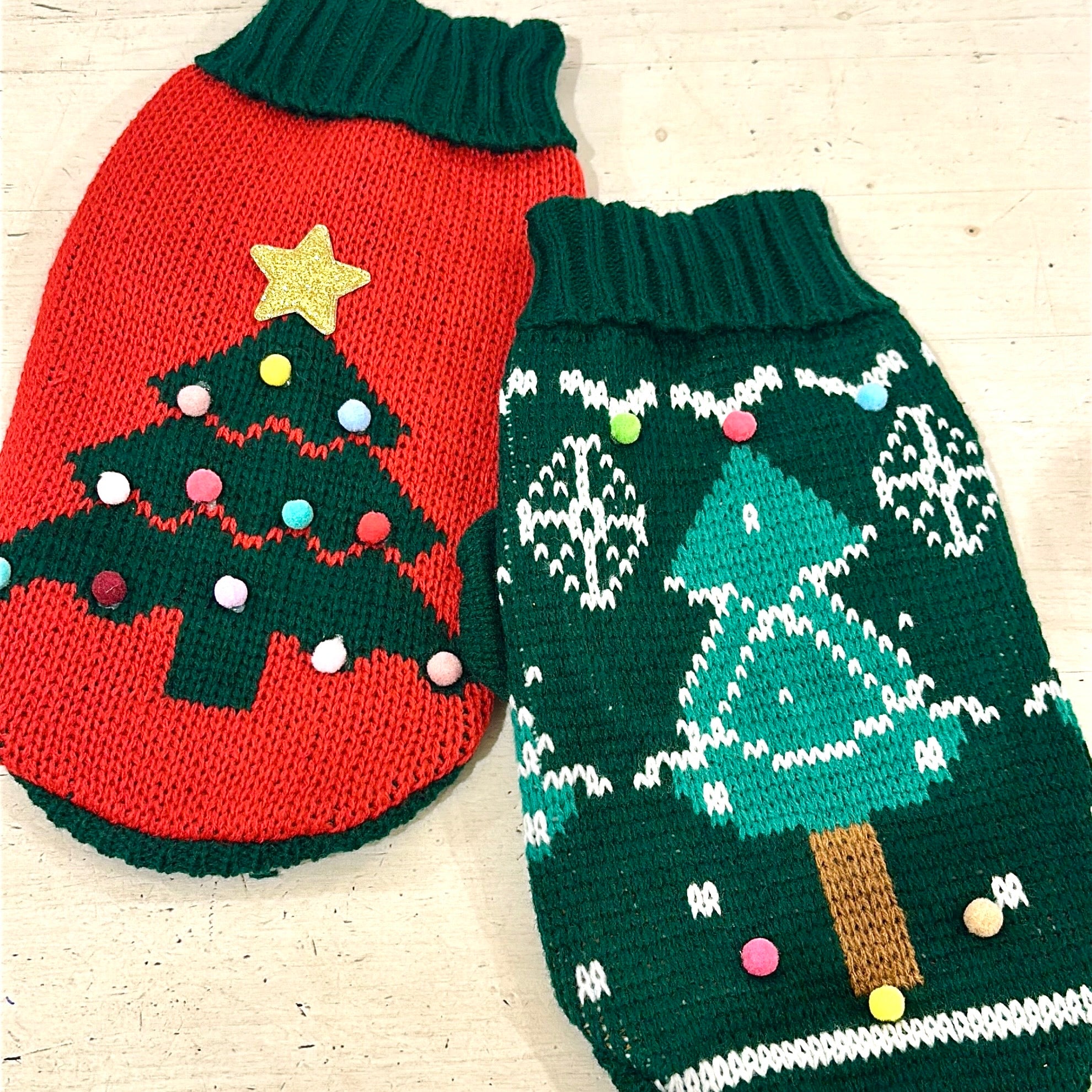 Maglione natalizio con albero di Natale per pets –Morbido, Caldo e dal Design Festivo