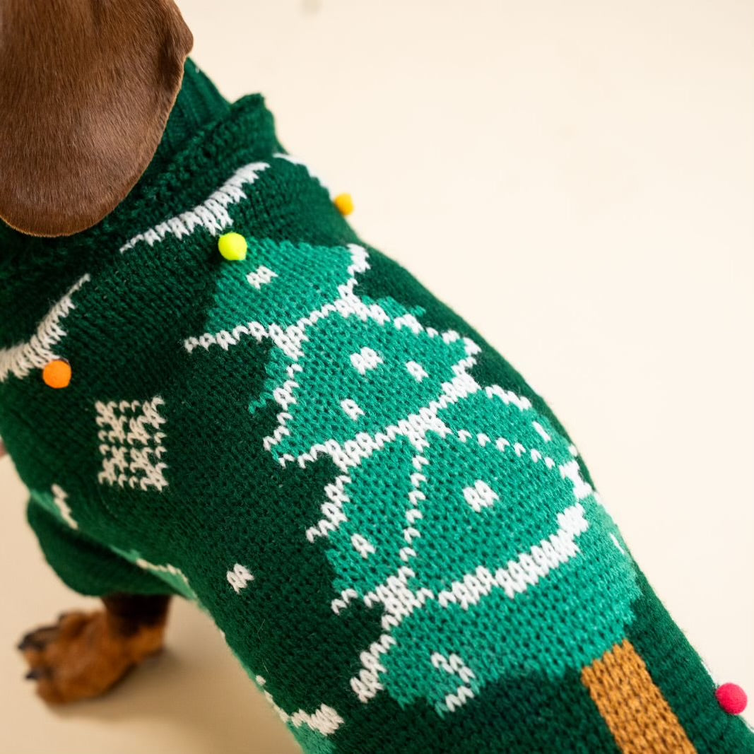 Maglione natalizio con albero di Natale per pets –Morbido, Caldo e dal Design Festivo