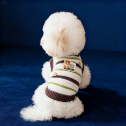 Maglione  a marrone righe in pelliccia sintetica per animali domestici – Autunno/Inverno