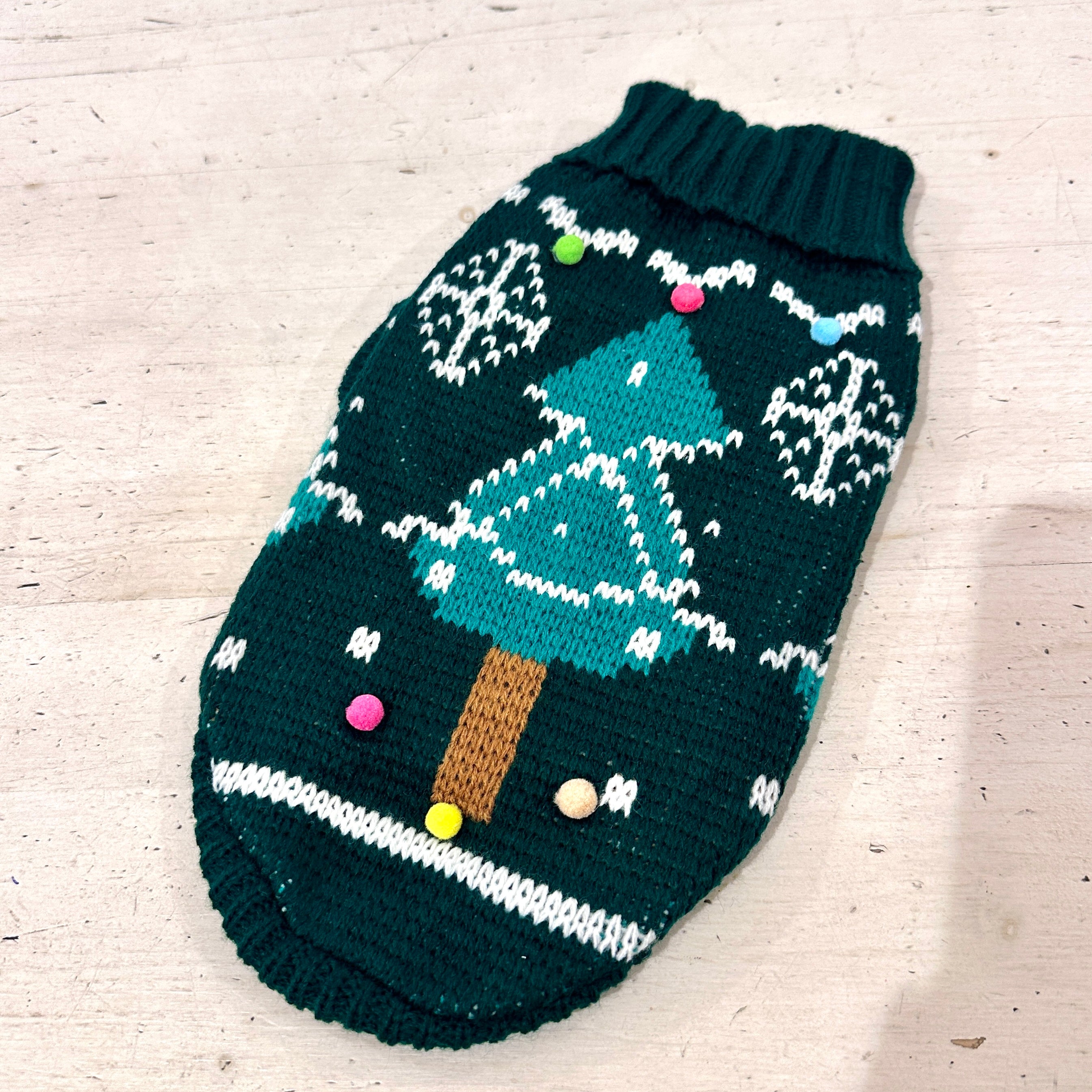 Maglione natalizio con albero di Natale per pets –Morbido, Caldo e dal Design Festivo