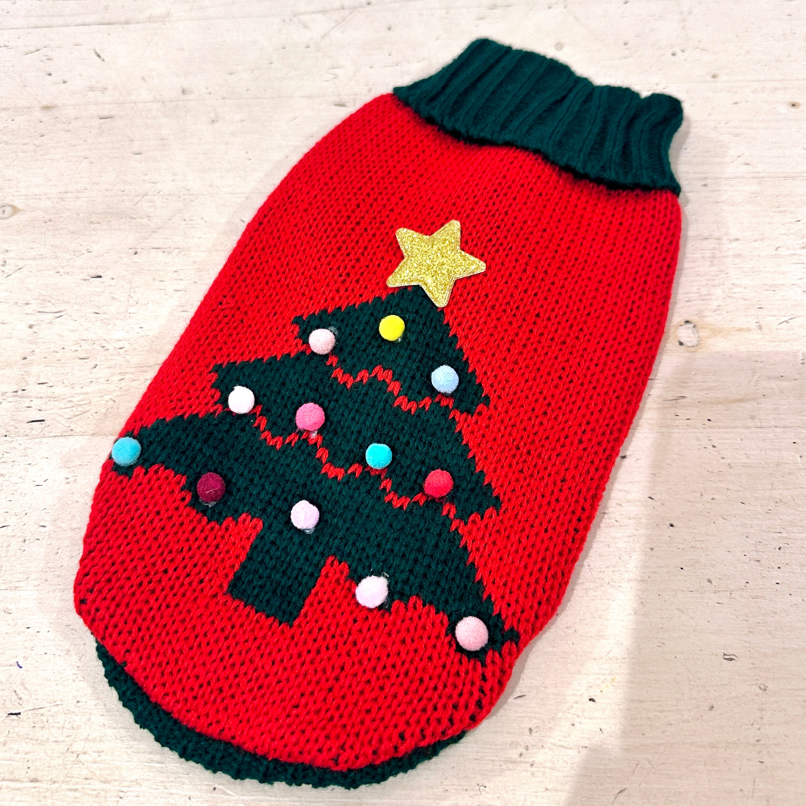 Maglione natalizio con albero di Natale per pets –Morbido, Caldo e dal Design Festivo