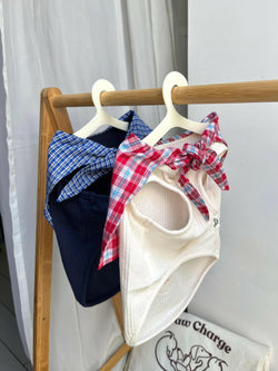 Camicia a Quadretti Rossa per Animali – Morbida Maglietta in Cotone con Colletto a Quadri