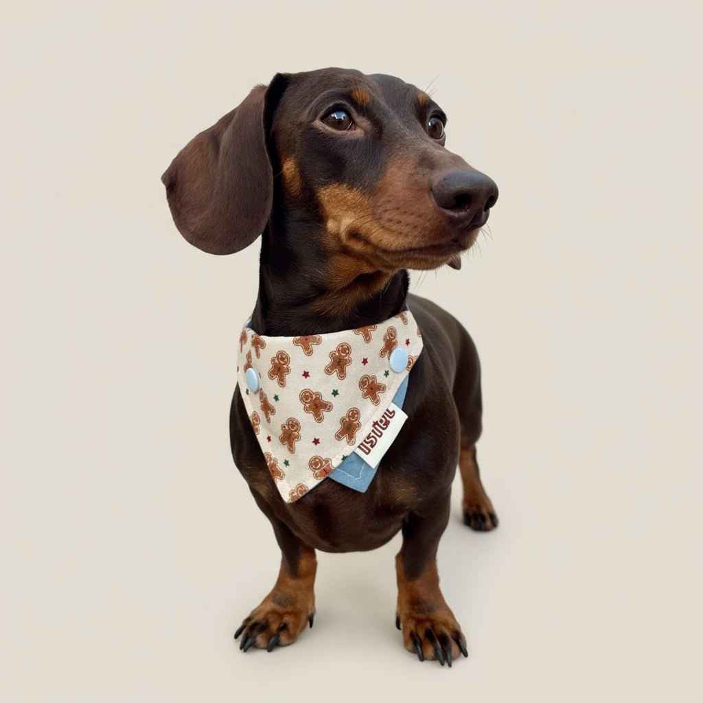 Bandana per Animali con Fantasia Pan di Zenzero – Stile Accogliente per Animali