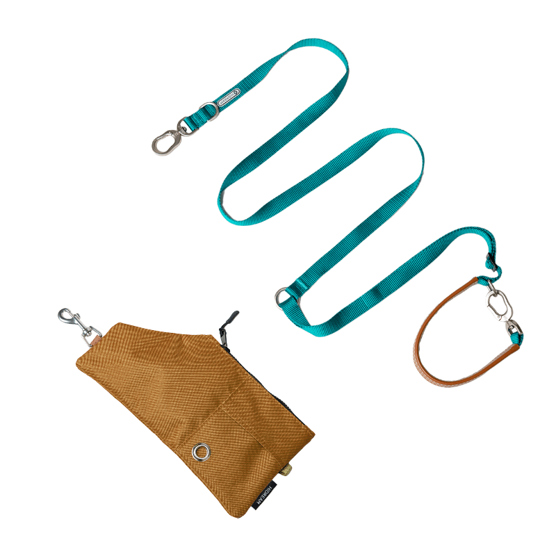 Set Combo Bobo Series – Passeggia con Stile con Guinzaglio a Tracolla Audace e Borsa Impermeabile - Paw Charge