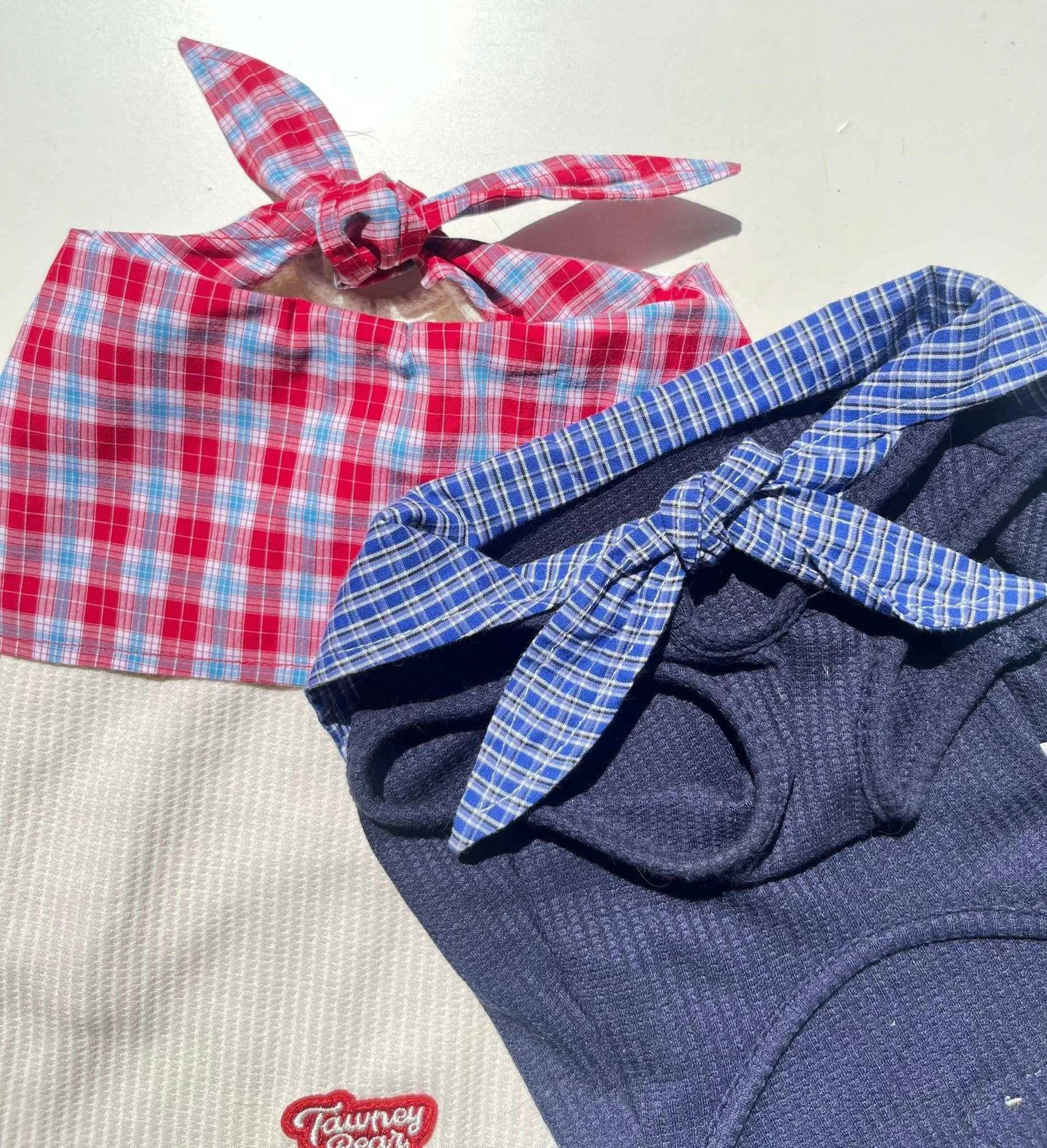 Camicia a Quadretti Rossa per Animali – Morbida Maglietta in Cotone con Colletto a Quadri