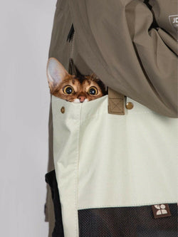 Colorblock Shoulder Pet Carrier – Lightweight & Breathable Bag for Small Pets - Paw Charge