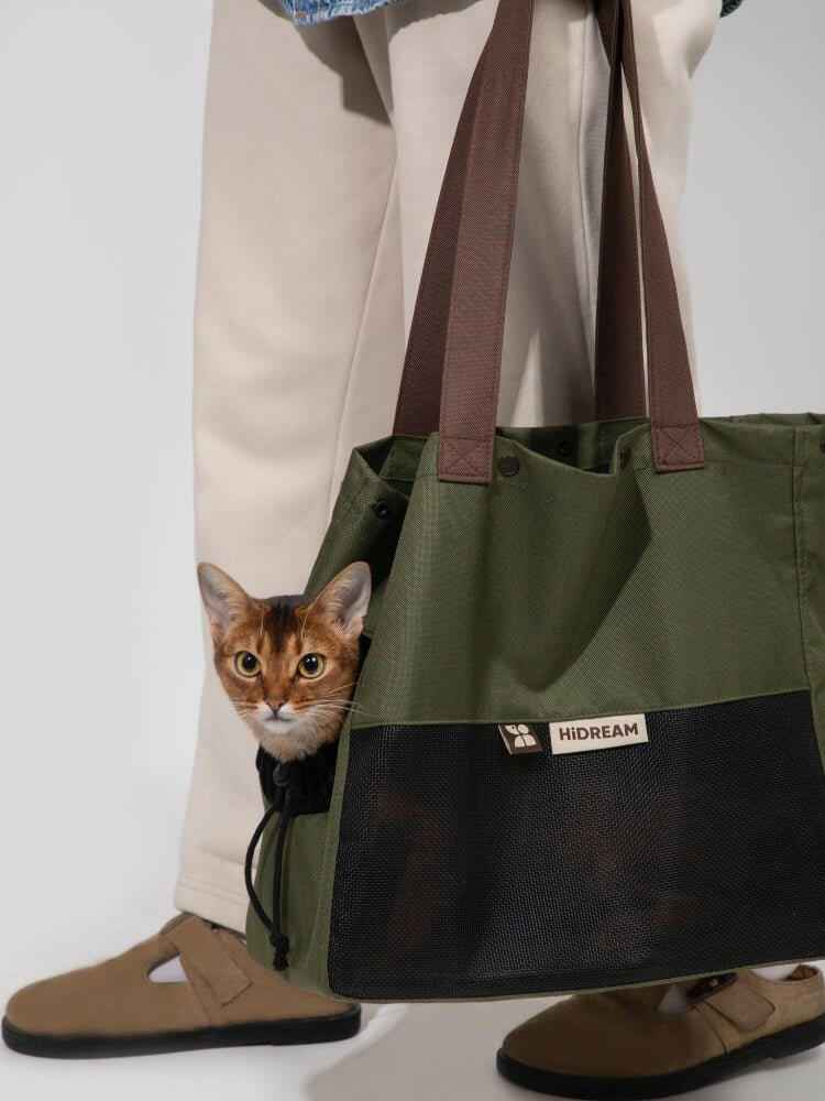 Borsa Trasportino a Tracolla Colorblock – Leggera e Traspirante per Cani e Gatti di Piccola Taglia