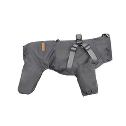 Dark Gray Full - Body Dog Raincoat – Sleek, Waterproof & Reflective Protection - Paw Charge