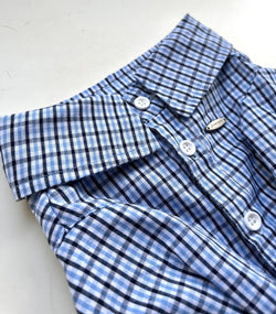 Elegant Blue Checkered Pet Shirt – Breathable Plaid Style for Dogs & Cats - Paw Charge