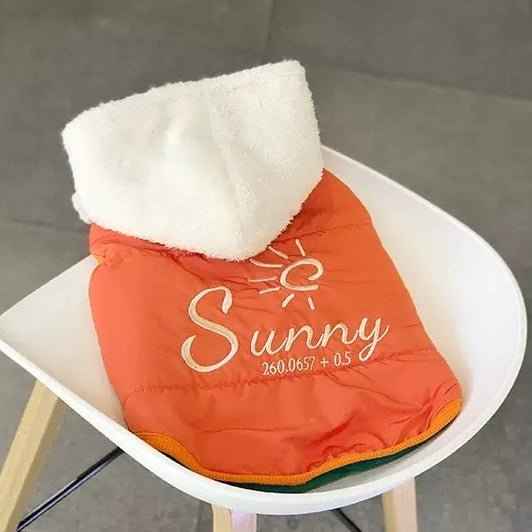 Giacca invernale per Bulldog Francese Cappotto imbottito e foderato a doppia faccia, caldo e comodo