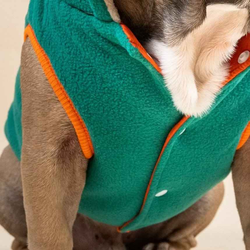 Giacca invernale per Bulldog Francese Cappotto imbottito e foderato a doppia faccia, caldo e comodo