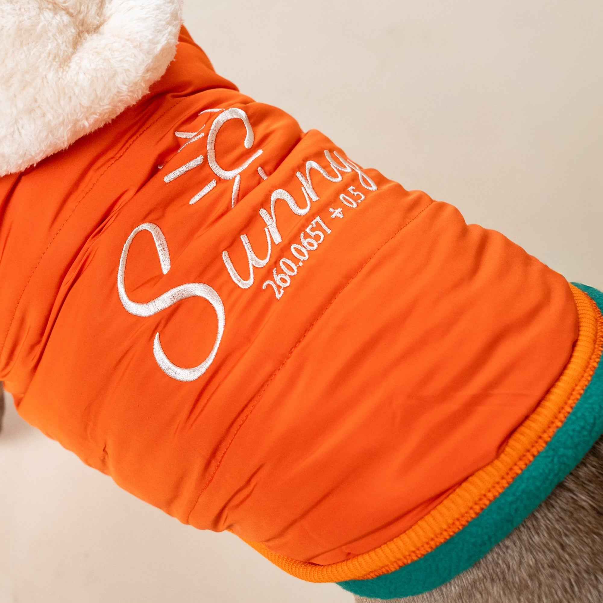 Giacca invernale per Bulldog Francese Cappotto imbottito e foderato a doppia faccia, caldo e comodo