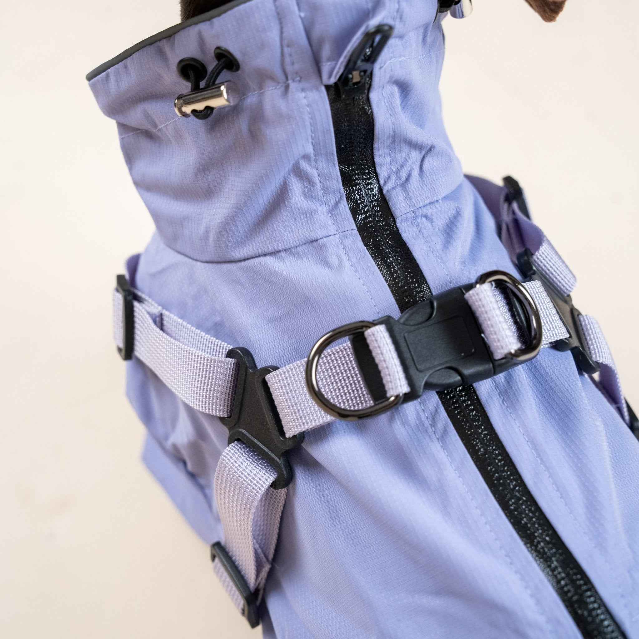 Impermeabile Integrale Viola Chiaro per Cani – Impermeabile, Riflettente e Leggero