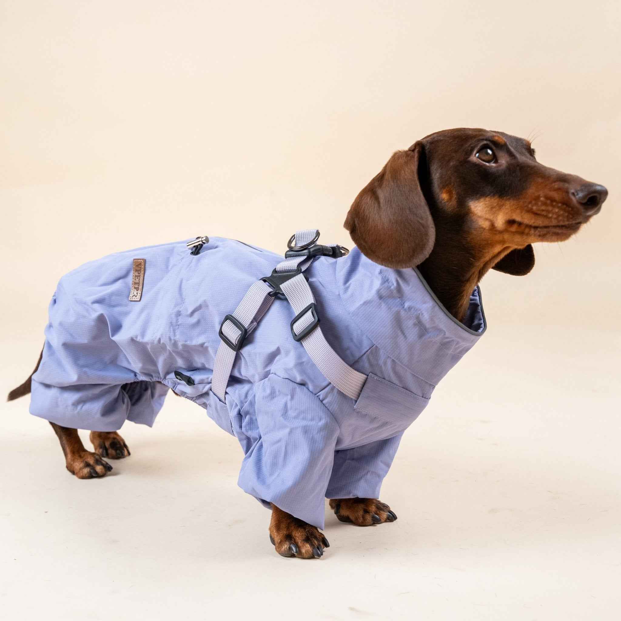 Impermeabile Integrale Viola Chiaro per Cani – Impermeabile, Riflettente e Leggero