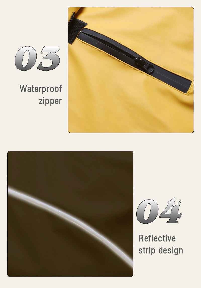 Impermeabile per cani di taglia media e grande con cappuccio – Leggero, portatile e universale