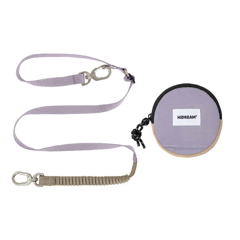 Mountain Series Combo – Shock - Absorbing Dog Leash with Round Waste Bag Holder - Paw Charge