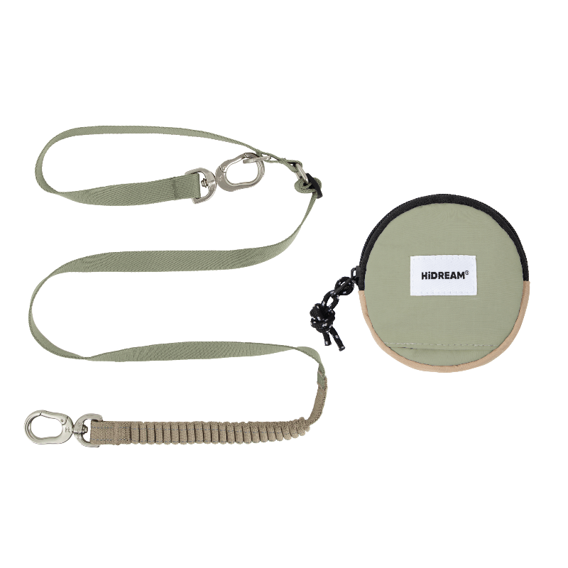 Mountain Series Combo – Shock - Absorbing Dog Leash with Round Waste Bag Holder - Paw Charge