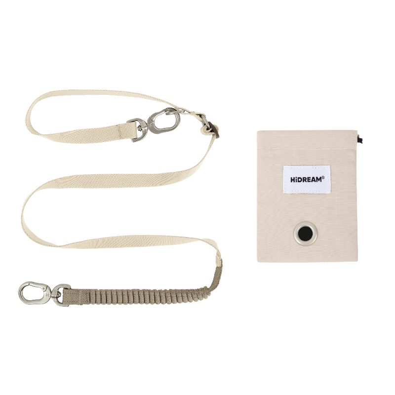 Mountain Series Combo – Guinzaglio Ammortizzante a Corda con Porta-Sacchetti Quadrato - Paw Charge