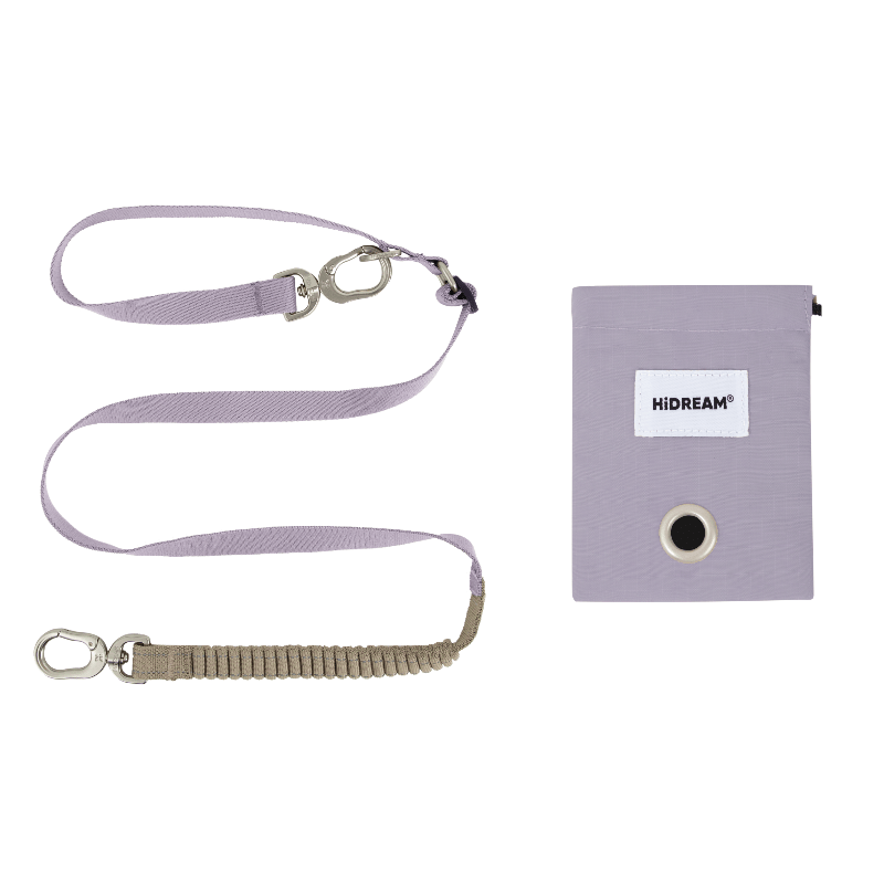 Mountain Series Combo – Guinzaglio Ammortizzante a Corda con Porta-Sacchetti Quadrato - Paw Charge