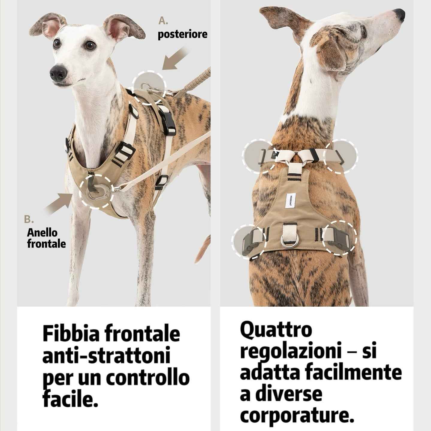 Pettorina Antitrazione per Cani – Ergonomica e Traspirante