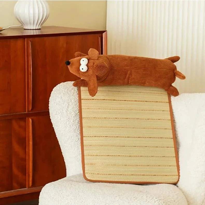 Reed Grass Dachshund Pet Mat – Summer Comfort with a Playful Twist - Paw Charge