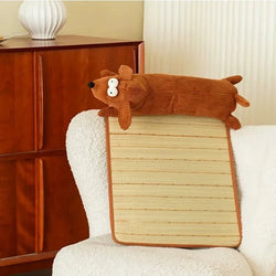Reed Grass Dachshund Pet Mat – Summer Comfort with a Playful Twist - Paw Charge