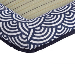 Ukiyo - e Style Reed Grass Cooling Mat – Breathable Pet Bed with Neck Support - Paw Charge
