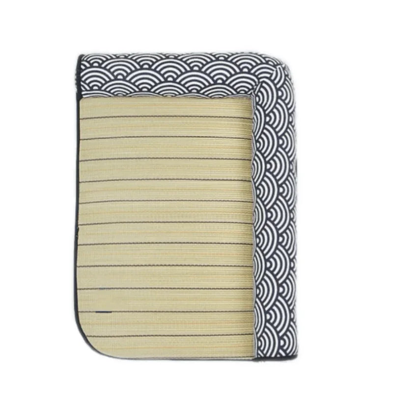 Ukiyo - e Style Reed Grass Cooling Mat – Breathable Pet Bed with Neck Support - Paw Charge