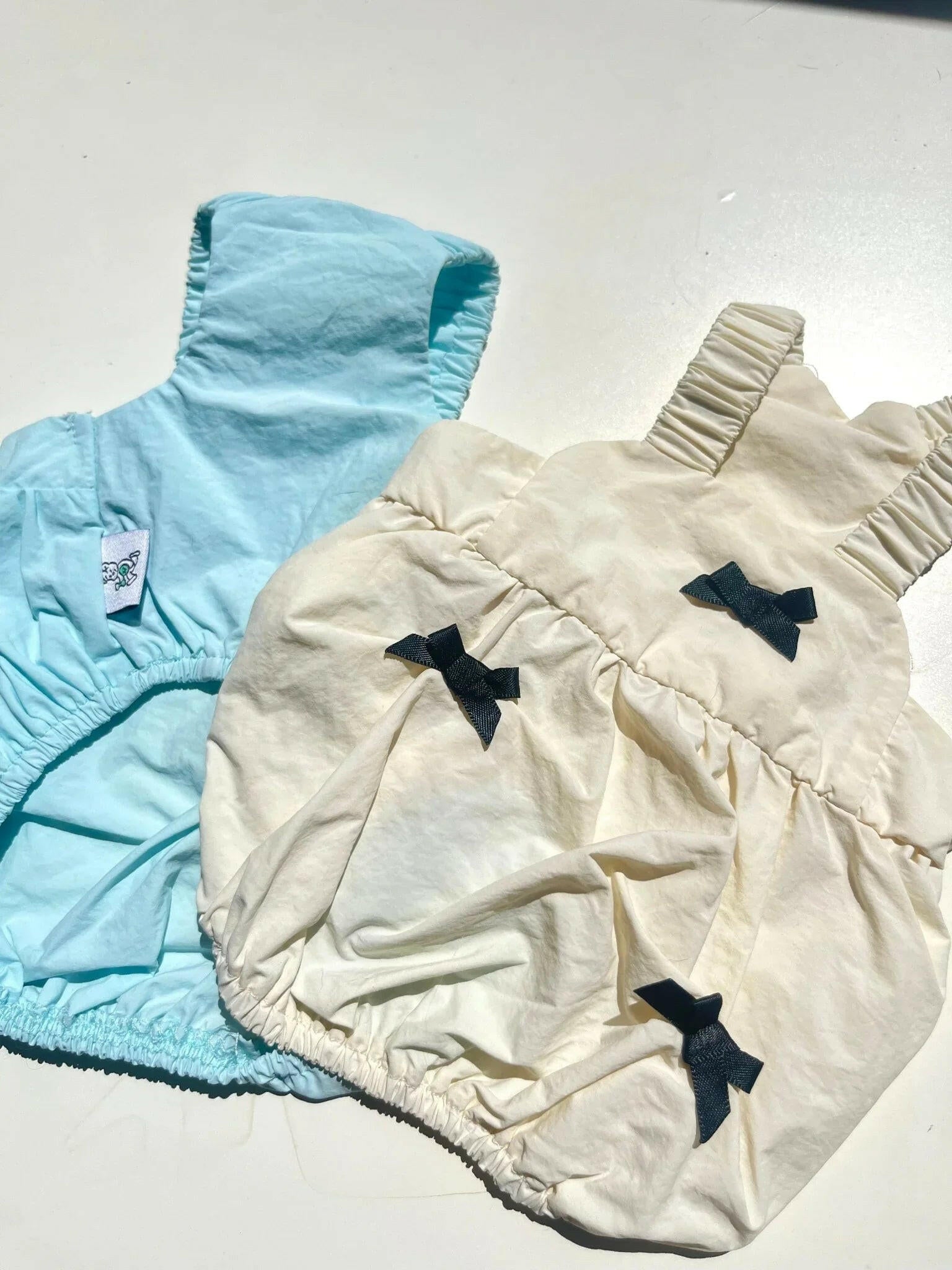 White Water - Resistant Pet Dress with Elegant Bow Accents - Paw Charge