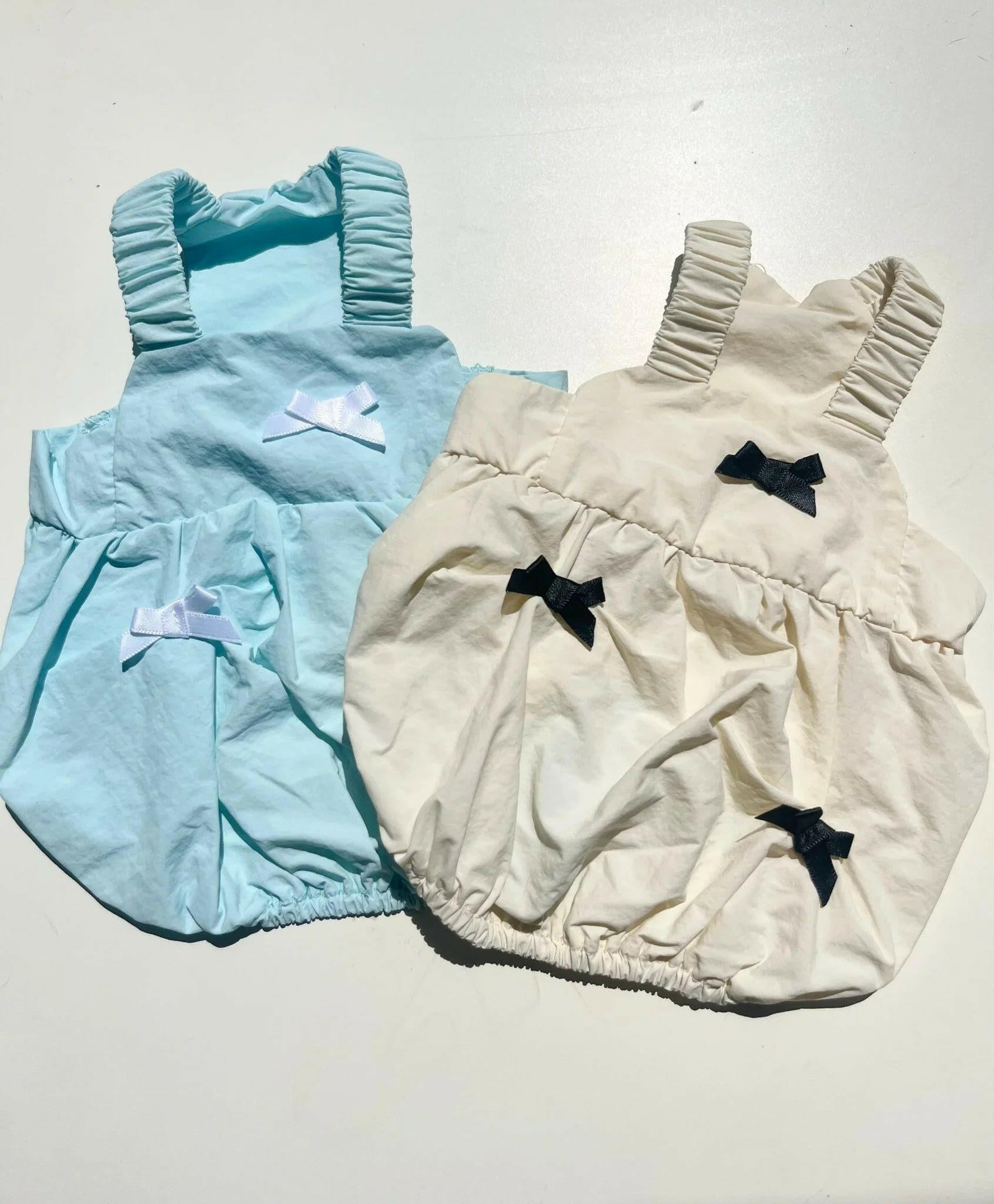 White Water - Resistant Pet Dress with Elegant Bow Accents - Paw Charge