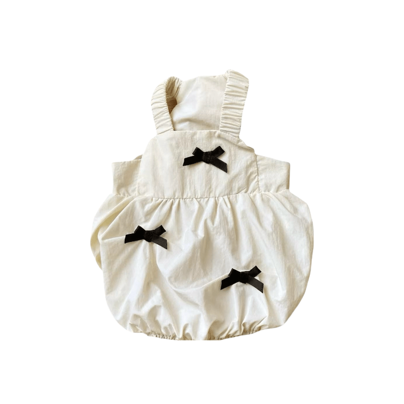 White Water - Resistant Pet Dress with Elegant Bow Accents - Paw Charge